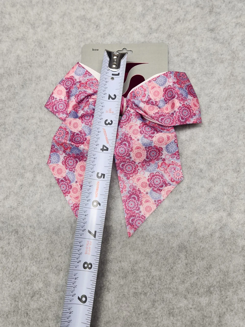 3 Pack-Soffe Pink and Purple Floral Pattern Girls Hair Bow